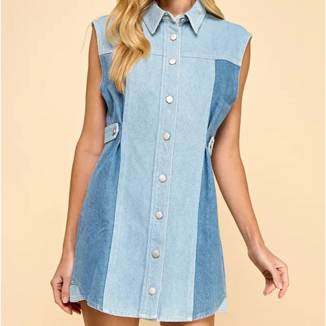 Twin Flame Denim Dress