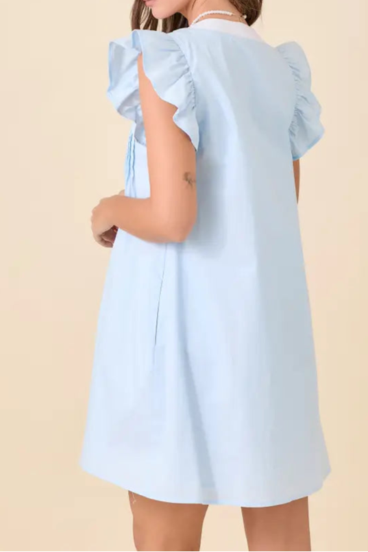 Blue Ruffle Dress