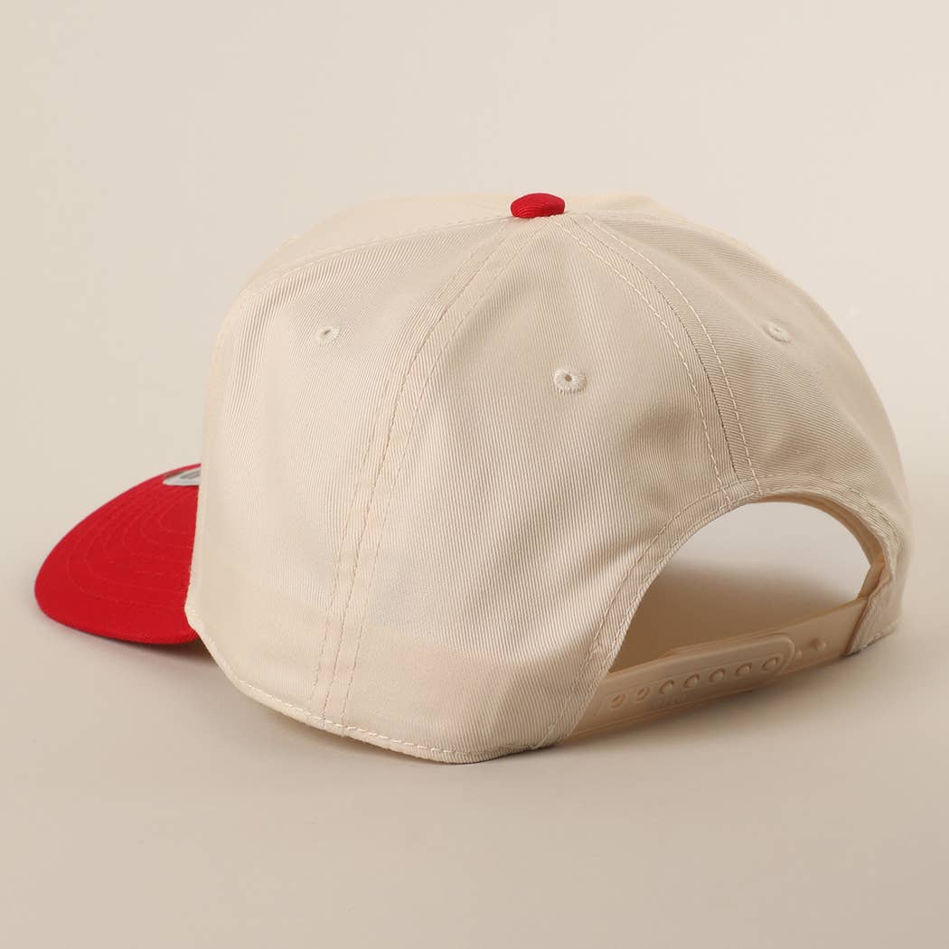 USA Typography Embroidery Two-Tone Trucker Hat